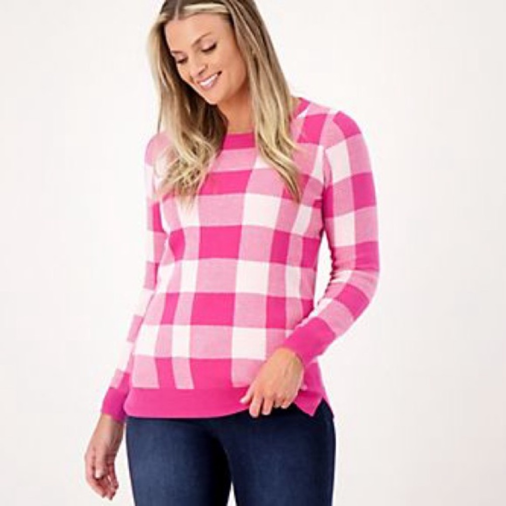 Barbie Pink & Soft Pink Preppy Plaid Sweater
Barbiecore Classic XS
